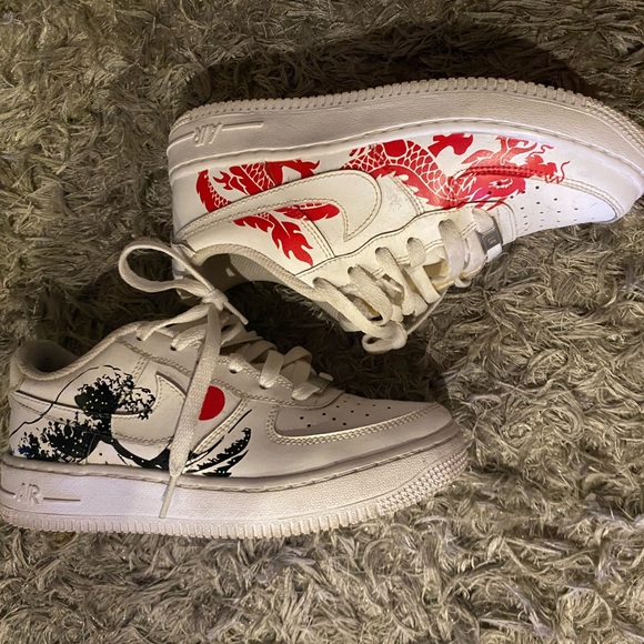 Size 6 custom Nike AF1 worn twice - Picture 7 of 7